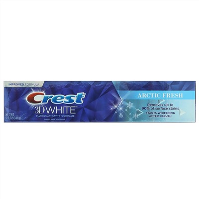 Crest, 3D White, зубная паста против кариеса с фтором, Arctic Fresh, 141 г (5 унций)
