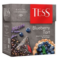 Чай в пирамидках Тесс Blueberry Tart, черный, с черникой и лавандой, 20 шт