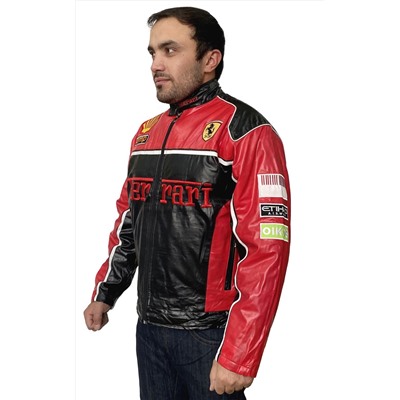 Фирменная мужская куртка Ferrari – городская мотоэкипировка и брутальный bike-стиль на повседневку №504