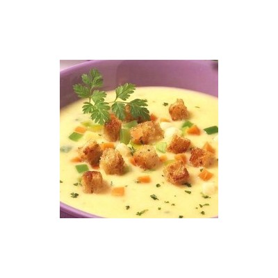 Крем-суп из НУТА с сыром, гренками и мясом (1 порция)