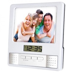 Часы радио с фоторамкой Perfeo PF-S6005 FOTO", белые (PF_A4604)"
