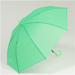 Зонт - трость полуавтоматический «Однотонный», 8 спиц, R = 47 см, цвет зелёный