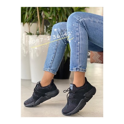 Женские кроссовки 8097-1 черные