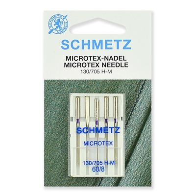 Иглы микротекс (особо острые) Schmetz 130/705H-M № 60, уп.5 игл