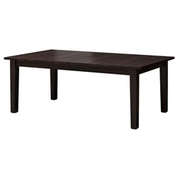 СТУРНЭС, Раздвижной стол, коричнево-чёрный, 201/247/293x105 см