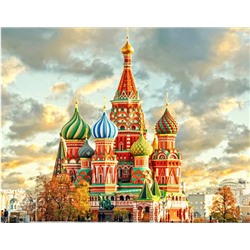 Набор Мозаика Алмазная Вышивка, Кремль, рисунок с клеевой основой, 30×40см