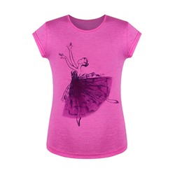 Пурпурная футболка для девочки 82542-ДЛ18
