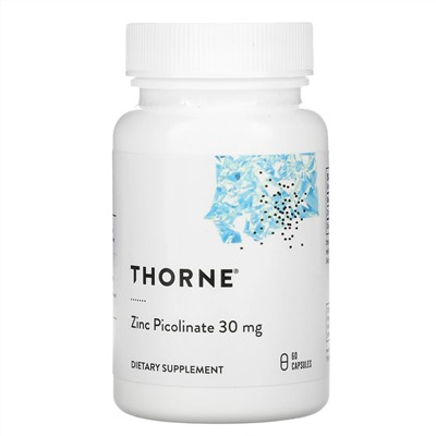Thorne Research, пиколинат цинка, 30 мг, 60 капсул
