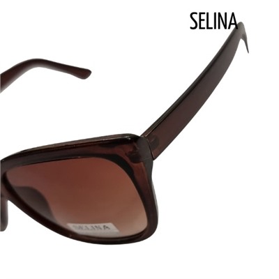 Очки солнцезащитные женские SELINA, коричневые, 54959-2820, арт.354.294