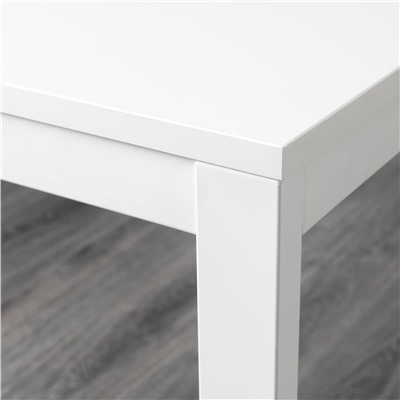 ВАНГСТА, Раздвижной стол, белый, 80/120x70 см