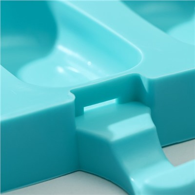 Форма для мороженого «Эскимо малое», 21,5×12,5×2 см, 4 ячейки (7×3,8 см), цвет МИКС