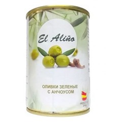 «EL alino», оливки крупные с анчоусами, 270 гр.