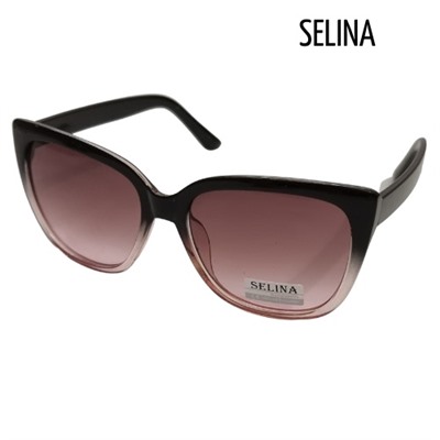 Очки солнцезащитные женские SELINA, черно-розовые, 54959-2820, арт.354.296