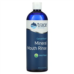 Trace Minerals Research, минеральный ополаскиватель для полости рта ConcenTrace, мята, 473 мл (16 жидк. унций)