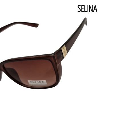 Очки солнцезащитные женские SELINA, коричневые, 54959-2812, арт.354.285