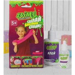 Набор малый для девочек лизун ТМ "Slime "Лаборатория" розовый SS100-2 100 г. Фабрика игрушек