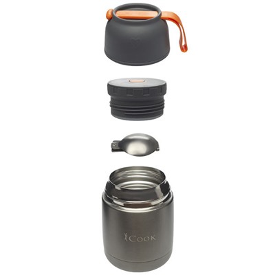 iCook™ Термоконтейнер для еды и напитков с крышкой-чашкой и ложкой в комплекте, Вес/объем: 430 мл