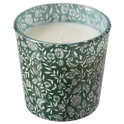 MEDKÄMPE МЕДКЭМПЕ, Ароматическая свеча в стакане, Сладкая ваниль/зеленый, 7.5 см
