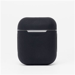 Чехол силиконовый, тонкий для кейса "Apple AirPods 2" (black)