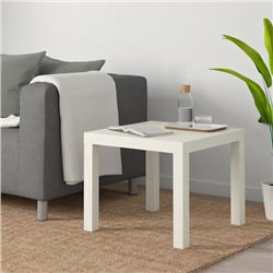 ЛАКК Придиванный столик, белый55x55 см