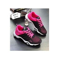 Женские кроссовки 8101-3 черно-розовые