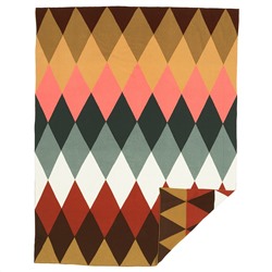 DEKORERA ДЕКОРЕРА, Плед, ромбовидный орнамент разноцветный, 120x160 см