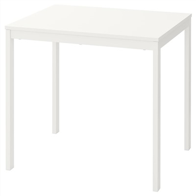 ВАНГСТА, Раздвижной стол, белый, 80/120x70 см