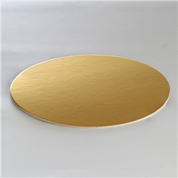 Подложка усиленная 26 см, золото - белый, 3,2 мм/5ШТ