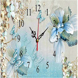 Набор Мозаика Алмазная Вышивка,Часы, рисунок с клеевой основой, 30×30см