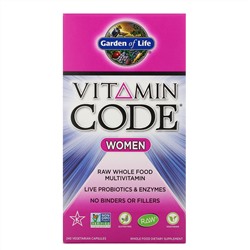 Garden of Life, Vitamin Code, для женщин, 240 вегетарианских капсул