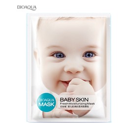SALE! Bioaqua Увлажняющая, освежающая  маска-салфетка для лица, BABY SKIN Fresh Moisturizing Mask 30 гр.