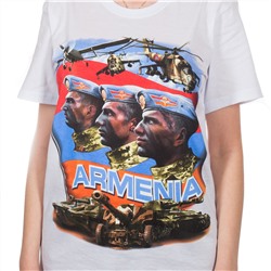 Белая футболка Армения – непобежденный поражениями народ.
