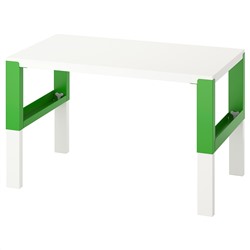 ПОЛЬ, Письменный стол, белый, зеленый, 96x58 см