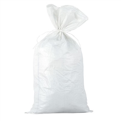 Белый полипропиленовый мешок 46 x 77 см, термообрез, 1 сорт, 4 шт/уп, Акция!