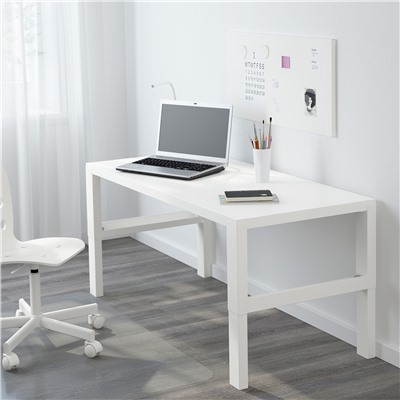 ПОЛЬ, Письменный стол, белый, 128x58 см