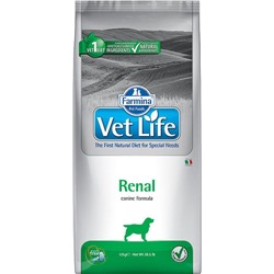 Корм VET LIFE Dog Renal 12 kg/ для взрослых собак при заболевании почек