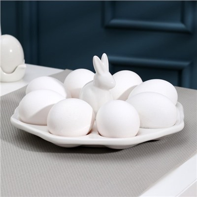 Подставка для яиц Доляна «Зайка», 19×9 см, 8 ячеек
