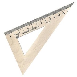 Треугольник 16 см х 30 градусов, деревянный С139 Красная звезда