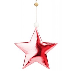 Новогоднее подвесное украшение "Блестящая красная звезда" из полиуретана 10,5х1,5х10,5 см 86361 Феникс-Презент