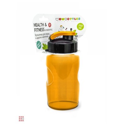 Бутылка для воды и др.напитков "HEALTH and FITNESS" 350 ml.anatomic