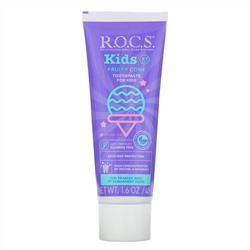 R.O.C.S., Kids, зубная паста со вкусом фруктового мороженного, для детей 3‒7 лет, 45 г (1,6 унции)