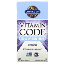 Garden of Life, Vitamin Code, для мужчин от 50, 120 вегетарианских капсул