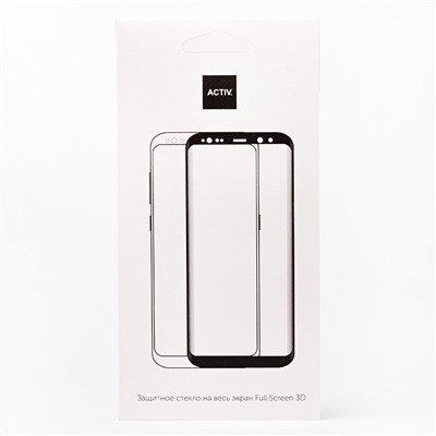 Защитное стекло Full Screen Activ Clean Line 3D для "Apple iPhone X/iPhone XS/IPhone 11 Pro" (black)