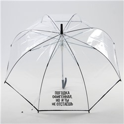 Зонт-купол «Погодка офигительная, но и ты не отстаёшь», 8 спиц, d = 110 см