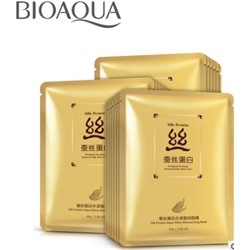 Sale 25 % Маска увлажнение+лифтинг-эффект с протеинами шёлка BIOAQUA Silk Protein Aqua Shiny Moisturizing Mask,30гр.