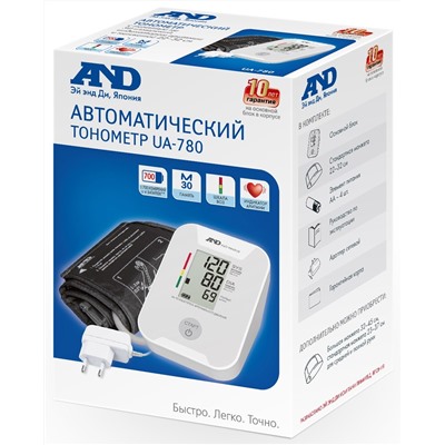 AND UA-780 AC Тонометр автоматический (с адаптером и стандартной манжетой) оптом или мелким оптом