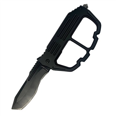 Траншейный нож Black Legion Группы Вагнера - Хвостовик в форме шипа, которым можно эффективно наносить удары даже против защищенного каской противника. Сочетает в себе функции ножа и ударного кастета с защитой рук от порезов