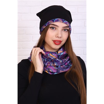 Комплект шапка и шарф-снуд 36118