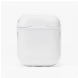 Чехол силиконовый тонкий для кейса "Apple AirPods/Apple AirPods 2" (прозрачный)