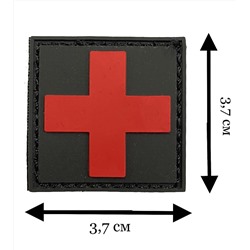 Медицинский патч "Красный крест" - Тактический патч с изображением красного креста. Хорошо подходит, например, для маркировки медицинских подсумков. Патч произведен по технологии Call Sign Patch: пластиковая подложка видна через отверстия в ткани, прорезанные лазером №73